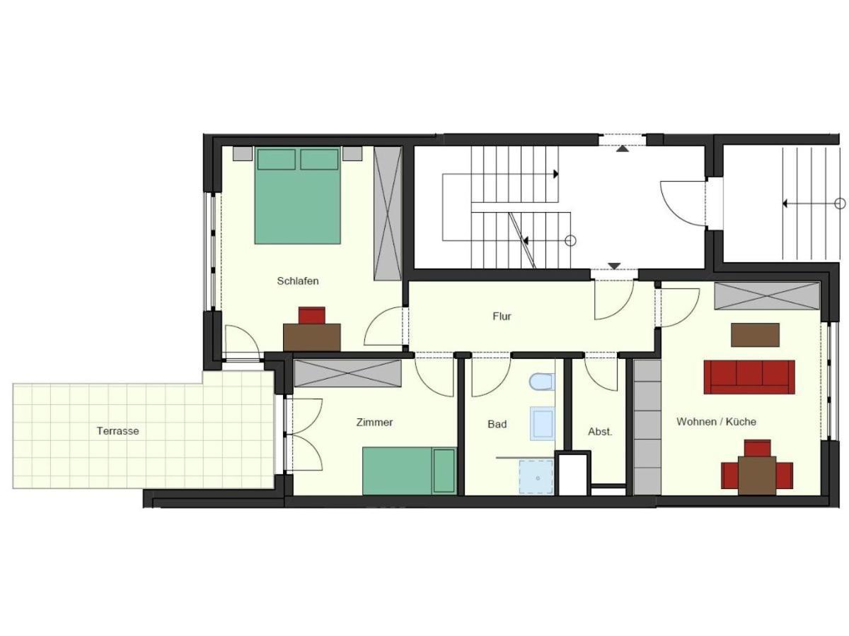 Ferienwohnung Buesumperle Rot Buitenkant foto